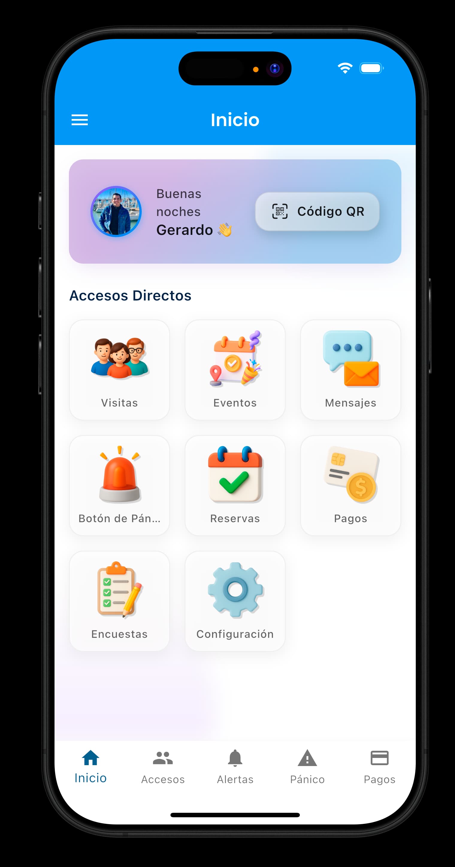 Pantalla principal de Zentry