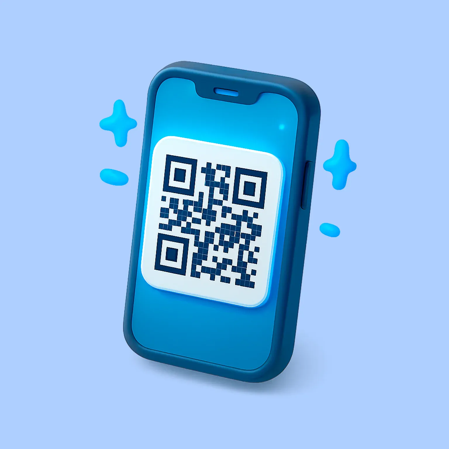 Teléfono mostrando generación de QR para visitante
