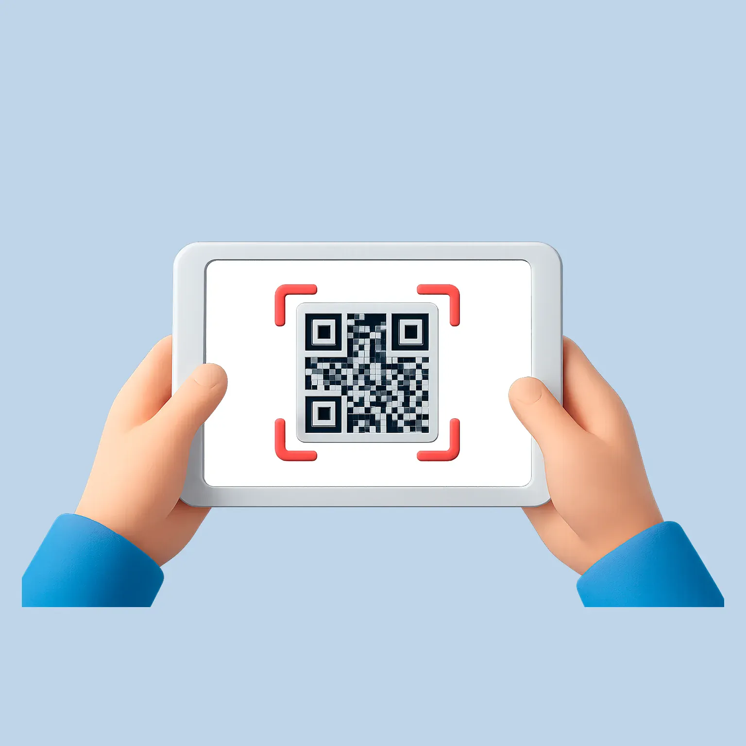 Dispositivo escaneando código QR en caseta